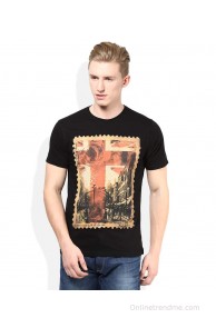 Lee Black Round Neck T Shirt